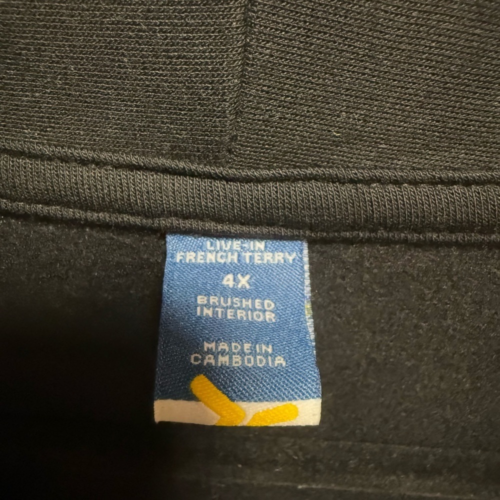 Old Navy Black Open Front Cardigan. Live-in French Terry 4X - Picture 2 of 6